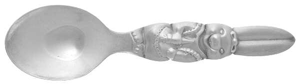 Rabbit (Silverplate) Straight Handle Baby Spoon