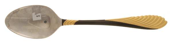 Coqui (Stnls, Black&Gold Acct) Place/Oval Soup Spoon