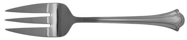 French Bead (Stainless) Medium Solid Cold Meat Serving Fork