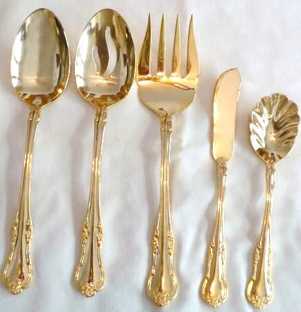 RXV6 (Gold Electroplate) Tablespoon (Serving Spoon)
