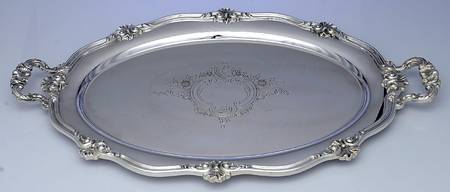 Regent Shield (Silverplate, Hollowware) Large Silverplate Waiter Tray