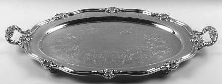 Regent-Chased (5600C2, Silverplate, Hollowware) Large Footed Waiter Tray
