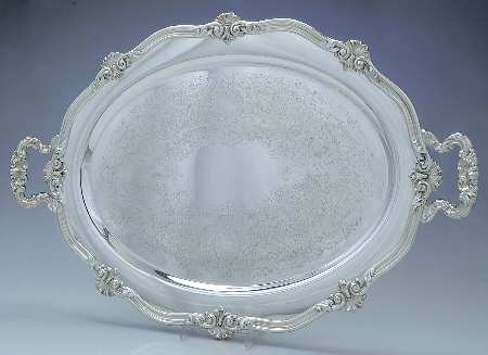Regent-Chased (5600C3, Silverplate, Hollowware) Large Silverplate Waiter Tray
