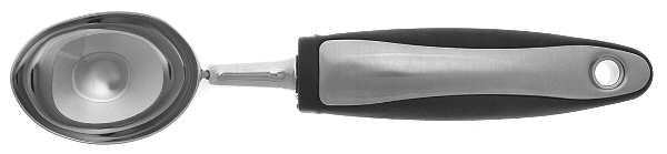 Bradberry (Stainless) Rubber Handle Stainless Bowl Ice Cream Scoop