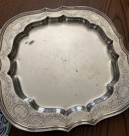 011044 (Silverplate, Hollowware) 12" Square Tray