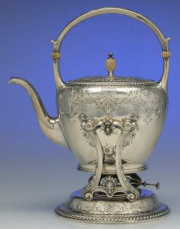 J22 (Sterling, Hollowware) Kettle, Stand & Burner