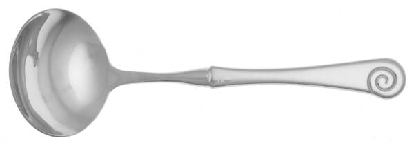 Ammonite Bright (Stainless) Gravy Ladle with No Spout Stainless Bowl HC