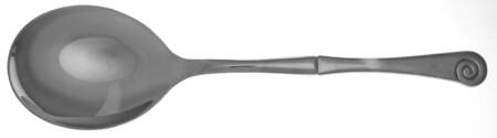 Ammonite Bright (Stainless) Casserole Spoon with Smooth Stainless Bowl HC
