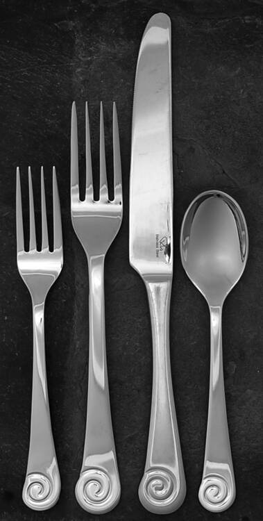 Ammonite Bright (Stainless) 4 Piece Place Setting