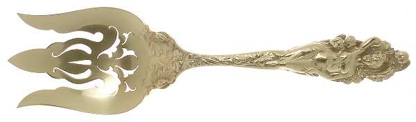 Love Disarmed-Gold Vermeil (Sterling) Oversize Solid Salad Servng Fork