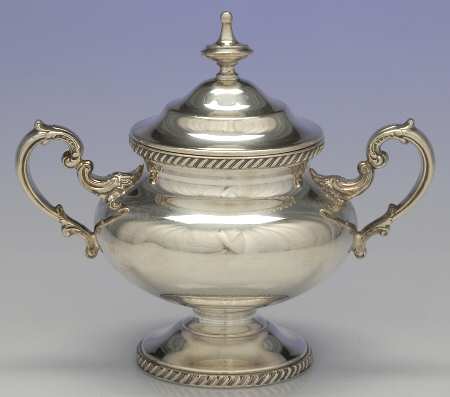 5200A-Plain (Silverplate, Hollwware) Sugar Bowl & Lid