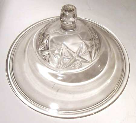 400H (Silverplate, Hollowware) Basket-Footed W/Glass Lid-Lid
