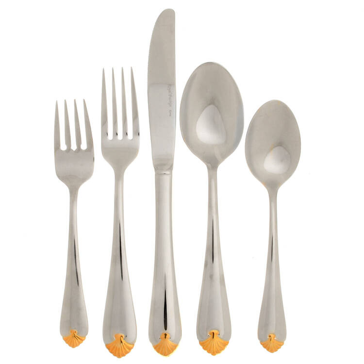 Golden Aztec (Stainless) 5 Piece Place Setting