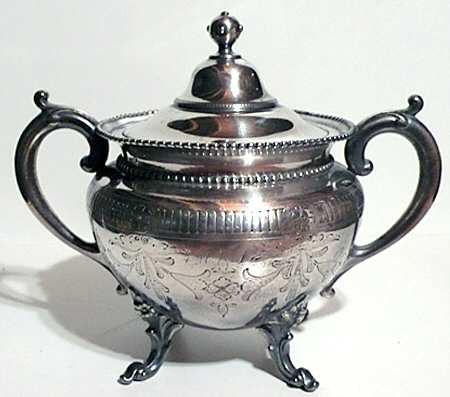 2053 (Silverplate, Hollowware, Floral) Sugar Bowl & Lid