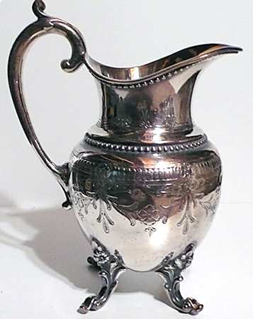 2053 (Silverplate, Hollowware, Floral) Creamer