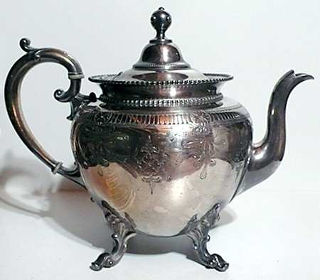 2053 (Silverplate, Hollowware, Floral) Teapot