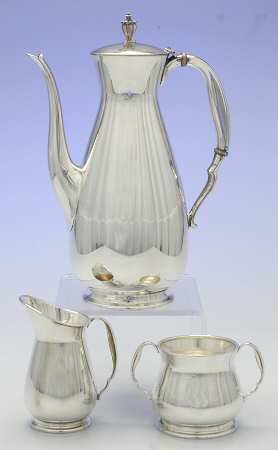 X435 (Sterling, Hollowware) 3 Pc Coffee Set (SCP, SCR & SSUO)