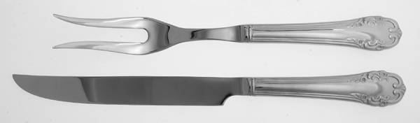 Saville Garden (Stainless) Small Solid 2-Piece Steak Carving Set