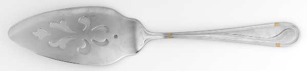 RBL27 (Stainless, Gold Accent) Pierced All Stainless Pie Server