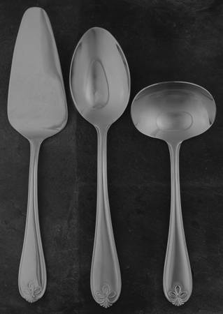 Ribbon Crest (Stainless) 3 Piece Completer Set by Reed & Barton
