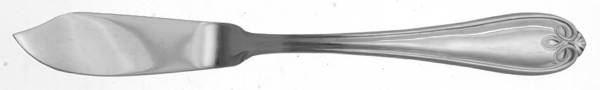 Ribbon Crest (Stainless) Flat Handle Master Butter Knife