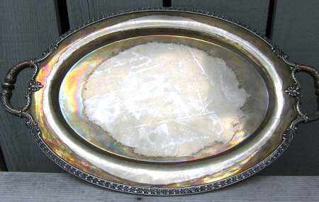 06150 (Silverplate, Hollowware) Large Silverplate Waiter Tray