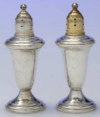 46 (Sterling, Hollowware) Weighted Salt and Pepper Set