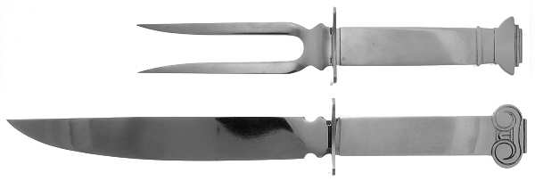 Robert Venturi (Silverplate) Small Stainless Blade 2-Piece Steak Carving Set