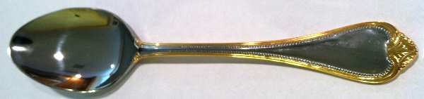 Melanie (Stainless, Gold Accent) Teaspoon