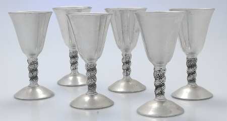 Pewter Hollowware (Set of 6) Wine Goblet