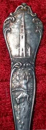States & Cities Souvenir Spoons (Silverplate) Massachusetts Teaspoon
