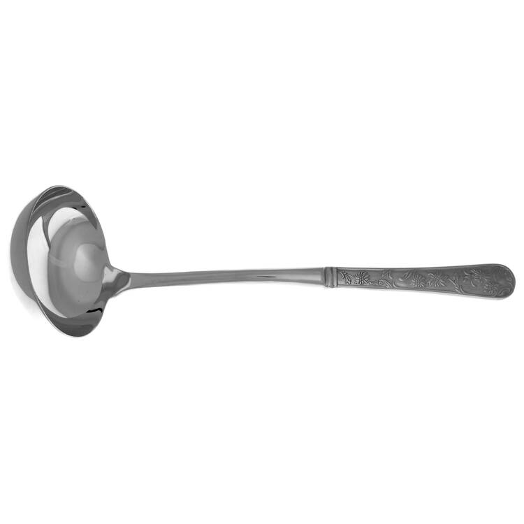Queen's Garden (Stainless) Soup Ladle with Stainless Bowl HC