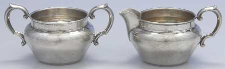 X728 (Sterling, Hollowware) Mini Creamer & Open Sugar