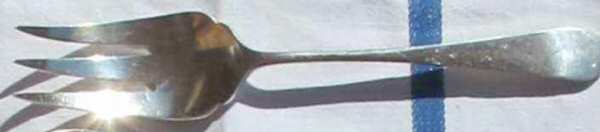 Old English (Sterling) Large Solid Cold Meat Serving Fork