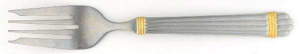 Esprit-Gold (Stainless, Gold Accent, 4 Ribs) Individual Salad Fork