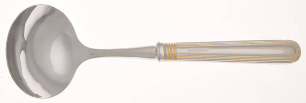 Ascot-Gold Accent (Stainless) Gravy Ladle with No Spout Stainless Bowl HC
