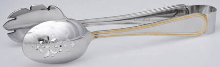 Ascot-Gold Accent (Stainless) Ice Serving Tongs Large HC