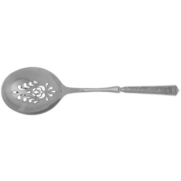 Audubon's Bird of Paradise (Stainless) Casserole Spoon with Pierced Stainless Bowl HC