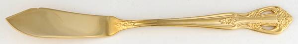 Chambley Gold (Gold Electroplate) Flat Handle Master Butter Knife