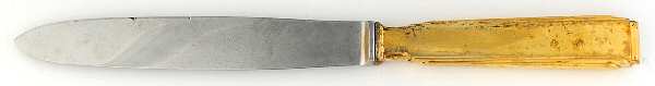 Art Deco (Gold Electroplate) Modern Hollow Knife