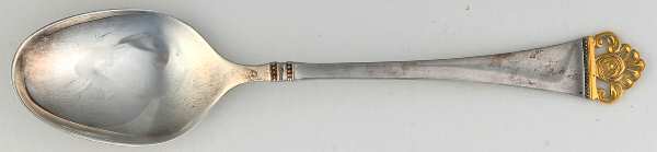 Rosenmuster (Sterling-Gold Accent) Place/Oval Soup Spoon
