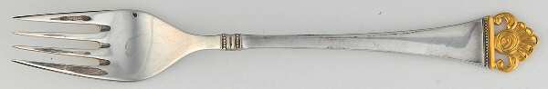 Rosenmuster (Sterling-Gold Accent) Fork