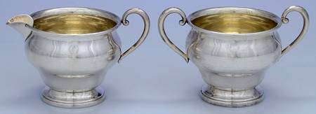 540 (Sterling, Hollowware) Creamer & Open Sugar Set