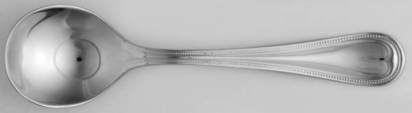 Elegant Bead-Hamilton-English Gentry (Stainless) Round Bowl Soup Spoon (Cream Soup)