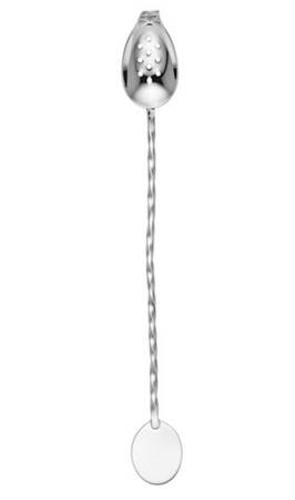 August (Stainless) Pierced Bowl Long Handle Olive Spoon