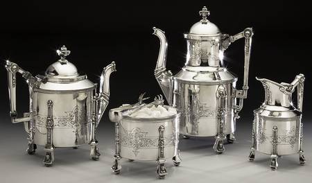 2425 (Silverplate, Hollowware) 4 Piece Tea Set (PCP, PTP, PCR, PSUO)