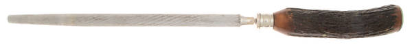 Silverplate Stag Handles Large Roast Steel Rod Knife Sharpener