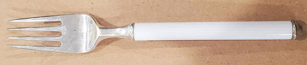 Variation White (Sterling) Hollow Handle Fork, Sterling Tines