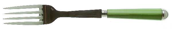 Coutellerie-Green Stripes (Stainless) Solid Serving Fork