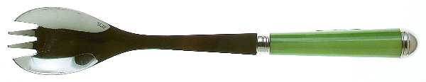 Coutellerie-Green Stripes (Stainless) Salad Serving Fork with Stainless Prongs